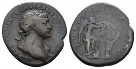 Trajan, AR Denarius, Rome Mint. AD 98-117.

Weight: 3.0 gr
Diameter: 19 mm