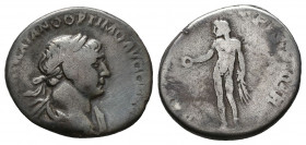 Trajan, AR Denarius, Rome Mint. AD 98-117.

Weight: 3.4 gr
Diameter: 18 mm