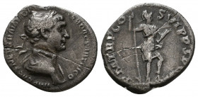 Trajan, AR Denarius, Rome Mint. AD 98-117.

Weight: 2.9 gr
Diameter: 19 mm