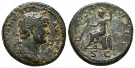 Hadrianus 117-138 AD, ca. 127 AD, AE Sestertius, Rome Mint.

Weight: 8.5 gr
Diameter: 23 mm