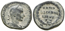 Trebonianus Gallus Æ Sestertius. Rome August-October AD 251.

Weight: 19.5 gr
Diameter: 28 mm