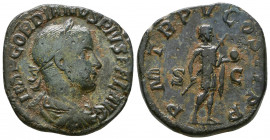 Gordian III (238-244 AD). AE Sestertius, Rome, 243-244.

Weight: 19.9 gr
Diameter: 28 mm