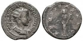 Gordian III AR Antoninianus. Rome, AD 243-244.

Weight: 3.2 gr
Diameter: 22 mm