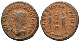 Numerian. As Caesar, A.D. 282-283. AE antoninianus. Antioch mint, struck A.D. 283.

Weight: 4.1 gr
Diameter: 20 mm