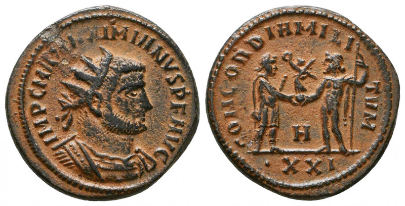 Maximian Æ Antoninianus. AD 285-295.

Weight: 4.6 gr
Diameter: 21 mm