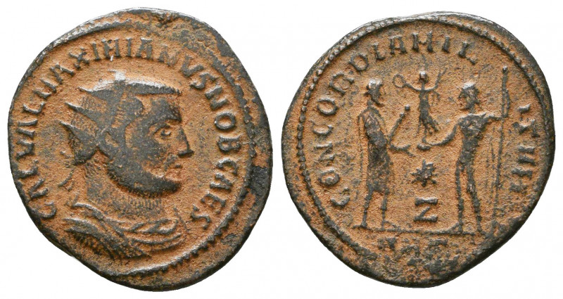 Maximian Æ Antoninianus. AD 285-295.

Weight: 2.7 gr
Diameter: 21 mm