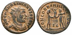 Maximian Æ Antoninianus. AD 285-295.

Weight: 2.9 gr
Diameter: 20 mm