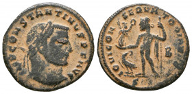 Constantinus I (306-337 AD). AE Follis, Siscia(?) (Sisak), 313 AD.

Weight: 3.4 gr
Diameter: 22 mm