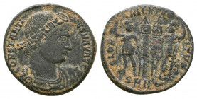 Constantine I (307/310-337). Æ Follis. Nicomedia, 336-337.

Weight: 2.5 gr
Diameter: 17 mm