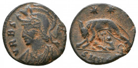 City Commemorative AD 330-335. struck under Constantine I.. Nicomedia Follis Æ.

Weight: 2.5 gr
Diameter: 17 mm