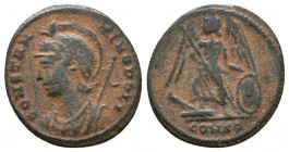 Constantine I Æ Follis, AD 332-333. Constantinople mint.

Weight: 1.7 gr
Diameter: 18 mm