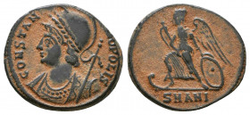 Constantine I Æ Follis, AD 332-333. Constantinople mint.

Weight: 3.2 gr
Diameter: 16 mm