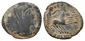 Constantine I Æ Follis, AD 332-333. Constantinople mint.

Weight: 1.3 gr
Diameter: 14 mm