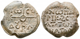 Byzantine Lead Seals, 8th - 13th Centuries

Weight: 16.1 gr
Diameter: 28 mm
