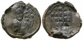 Byzantine Lead Seals, 8th - 13th Centuries

Weight: 10.7 gr
Diameter: 27 mm