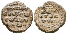 Byzantine Lead Seals, 8th - 13th Centuries

Weight: 8.0 gr
Diameter: 21 mm
