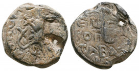 Byzantine Lead Seals, 8th - 13th Centuries

Weight: 13.7 gr
Diameter: 22 mm
