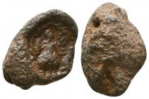 Ancient Roman Lead Seal, PB.

Weight: 6.2 gr
Diameter: 21 mm