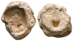 Ancient Roman Lead Seal, PB.

Weight: 14.6 gr
Diameter: 22 mm