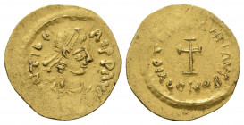 Tiberius II AV Tremissis. Constantinople, 578-582.

Weight: 1.5 gr
Diameter: 16 mm