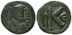 Anastasius AE Half follis, 491-518 AD.

Weight: 8.2 gr
Diameter: 28 mm
