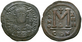 Iustinianus I (527-565 AD). AE Follis. Constantinopolis, 541/542 AD.

Weight: 20.4 gr
Diameter: 37 mm