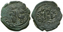 Heraclius. 610-641. AE follis. Constantinople mint.

Weight: 11.0 gr
Diameter: 31 mm