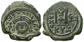 Maurice Tiberius. A.D. 582-602. AE follis. Cyzicus mint.

Weight: 10.8 gr
Diameter: 26 mm
