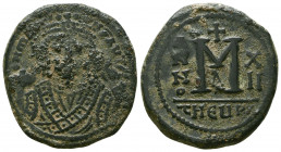 Maurice Tiberius. A.D. 582-602. AE follis. Antioch mint.

Weight: 12.4 gr
Diameter: 30 mm