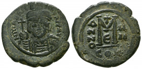 Maurice Tiberius. A.D. 582-602. AE follis. Constantinople.

Weight: 10.4 gr
Diameter: 28 mm