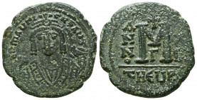Maurice Tiberius. A.D. 582-602. AE follis. Antioch.

Weight: 11.0 gr
Diameter: 28 mm