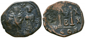 Constans II, with Constantine IV. 641-668. Æ Follis.

Weight: 9.7 gr
Diameter: 30 mm