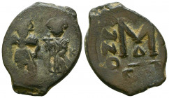 Constans II, with Constantine IV. 641-668. Æ Follis.

Weight: 10.1 gr
Diameter: 31 mm