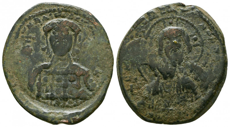 Michael VII Ducas AE Follis, 1071-1078 AD.

Weight: 11.1 gr
Diameter: 31 mm