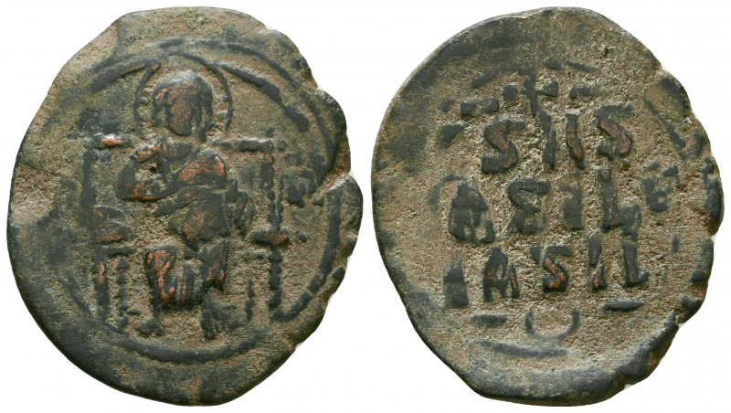 Anonymous Folles. Time of Constantine IX, circa 1042-1055. Æ Follis. Constantino...