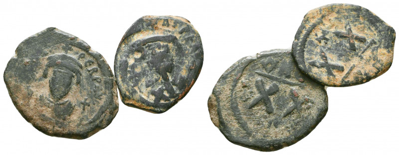 BYZANTINE. Lot of two (2) Æ Half Folles.

Weight: lot gr
Diameter: mm