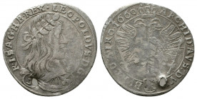 Leopold I. AR Taler 1660.

Weight: 1.1 gr
Diameter: 21 mm