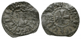 Armenia, Cilician Armenia. Hetoum II AR Denier. AD 1289-1293, 1295-1296, and 1301-1305.

Weight: 0.6 gr
Diameter: 15 mm