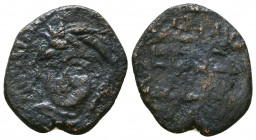 Artuqids of Mardin, Nasir al-Din Artuq Arslan Æ Dirham.

Weight: 5.7 gr
Diameter: 22 mm
