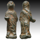 Roman Bronze Cult Statue. 1st and 2nd century AD

Weight: 96.8 gr
Diameter: 65 mm
