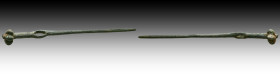 Roman Bronze Medical Tool ca. 1st to 3rd century CE

Weight: 7.2 gr
Diameter: 99 mm
