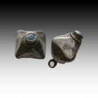 Byzantine Silver Pendant Beads. Ca. 9th - 14th C AD - 

Weight: 3.6 gr
Diameter: 21 mm