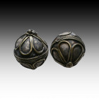 Byzantine Silver Pendant Beads. Ca. 9th - 14th C AD - 

Weight: 5.0 gr
Diameter: 27 mm