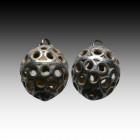 Byzantine Silver Pendant Beads. Ca. 9th - 14th C AD - 

Weight: 4.0 gr
Diameter: 25 mm