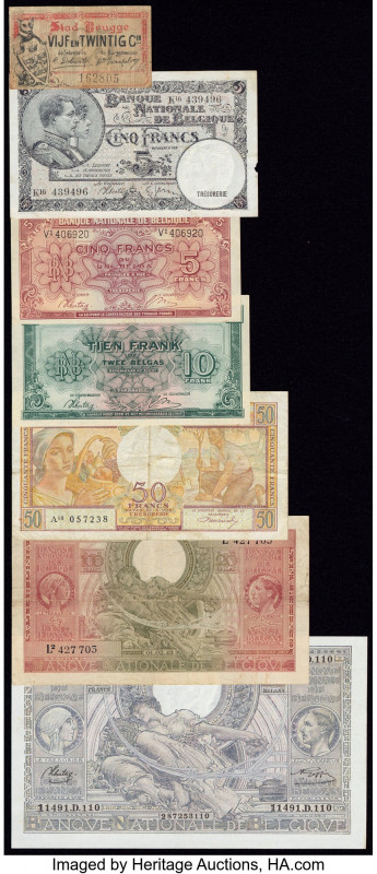 Belgium Group Lot of 11 Examples Fine-Extremely Fine. Edge splits present on two...