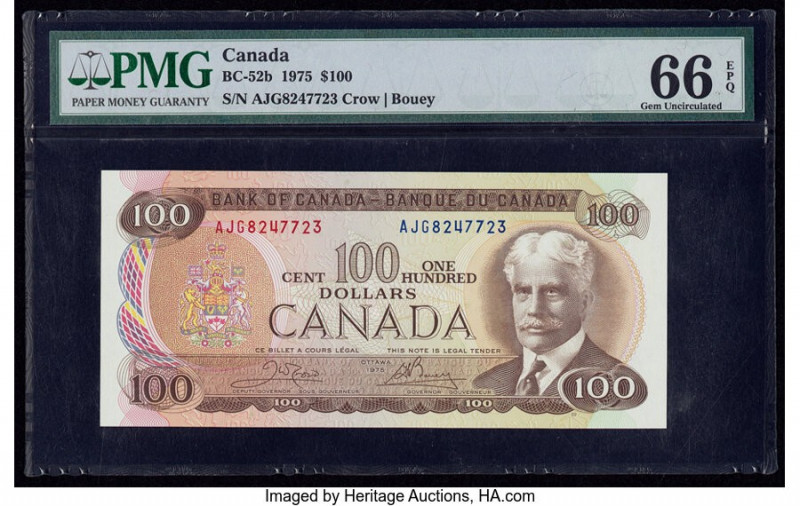 Canada Bank of Canada $100 1975 BC-52b PMG Gem Uncirculated 66 EPQ. 

HID0980124...