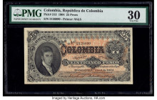 Colombia Banco de la Republica 25 Pesos 4.1904 Pick 313 PMG Very Fine 30. A repair is noted on this example.

HID09801242017

© 2020 Heritage Auctions...