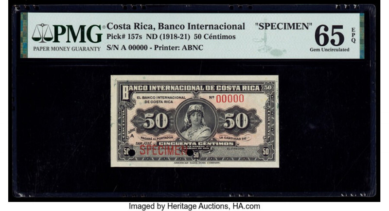 Costa Rica Banco Internacional de Costa Rica 50 Centimos ND (1918-21) Pick 157s ...
