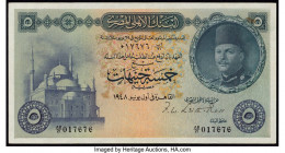 Egypt National Bank of Egypt 5 Pounds 1948 Pick 25a Very Fine. Minor stains are present.

HID09801242017

© 2020 Heritage Auctions | All Rights Reserv...