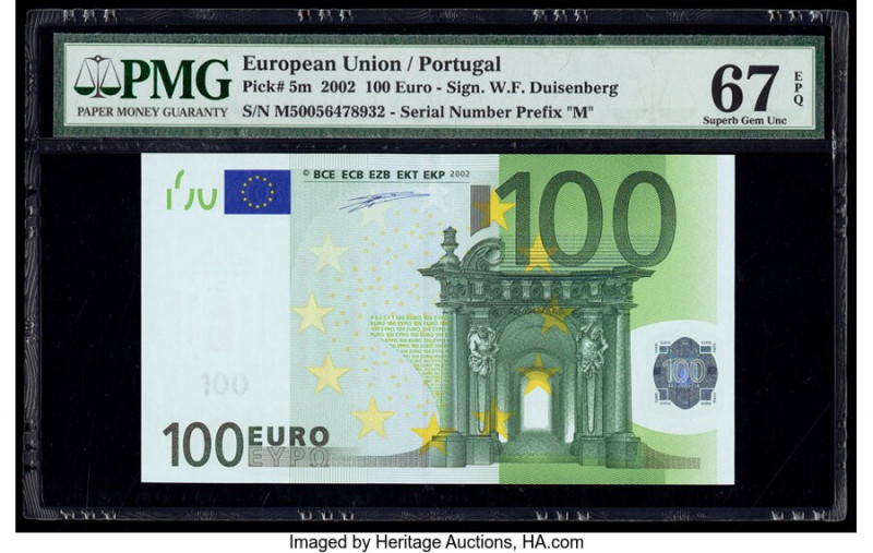 European Union Central Bank, Portugal 100 Euro 2002 Pick 5m PMG Superb Gem Unc 6...